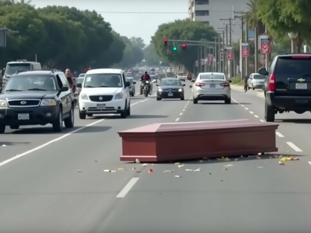 Cofre Despenca de Carro Fúnebre em Rua Movimentada de Osasco; Assista ao Vídeo